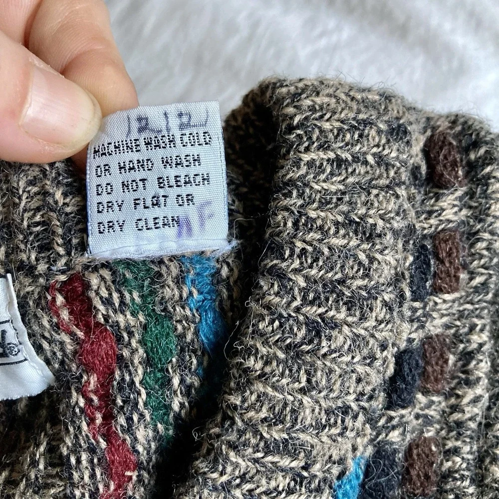 Vtg Members Only Sweater Vest Wool Blend Mens L Eclectic Grandpa Grandpacore EUC
